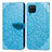 Funda de Cuero Cartera con Soporte Patron de Moda Carcasa S04D para Samsung Galaxy M12 Azul