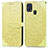 Funda de Cuero Cartera con Soporte Patron de Moda Carcasa S04D para Samsung Galaxy M31 Amarillo