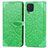 Funda de Cuero Cartera con Soporte Patron de Moda Carcasa S04D para Samsung Galaxy M32 4G Verde