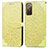 Funda de Cuero Cartera con Soporte Patron de Moda Carcasa S04D para Samsung Galaxy S20 FE (2022) 5G Amarillo