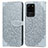 Funda de Cuero Cartera con Soporte Patron de Moda Carcasa S04D para Samsung Galaxy S20 Ultra 5G Gris