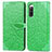 Funda de Cuero Cartera con Soporte Patron de Moda Carcasa S04D para Sony Xperia 10 IV SO-52C Verde