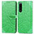 Funda de Cuero Cartera con Soporte Patron de Moda Carcasa S04D para Sony Xperia 5 III SO-53B Verde