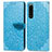 Funda de Cuero Cartera con Soporte Patron de Moda Carcasa S04D para Sony Xperia 5 IV Azul