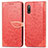 Funda de Cuero Cartera con Soporte Patron de Moda Carcasa S04D para Sony Xperia Ace II SO-41B Rojo