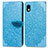 Funda de Cuero Cartera con Soporte Patron de Moda Carcasa S04D para Sony Xperia Ace III Azul