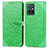 Funda de Cuero Cartera con Soporte Patron de Moda Carcasa S04D para Vivo iQOO Z6 5G Verde