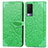 Funda de Cuero Cartera con Soporte Patron de Moda Carcasa S04D para Vivo V21e 5G Verde