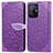 Funda de Cuero Cartera con Soporte Patron de Moda Carcasa S04D para Xiaomi Mi 11T 5G Morado