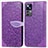 Funda de Cuero Cartera con Soporte Patron de Moda Carcasa S04D para Xiaomi Mi 12T 5G Morado