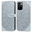 Funda de Cuero Cartera con Soporte Patron de Moda Carcasa S04D para Xiaomi Redmi 10 4G Gris