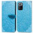 Funda de Cuero Cartera con Soporte Patron de Moda Carcasa S04D para Xiaomi Redmi Note 10 Pro 5G Azul
