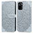 Funda de Cuero Cartera con Soporte Patron de Moda Carcasa S04D para Xiaomi Redmi Note 10S 4G Gris