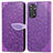 Funda de Cuero Cartera con Soporte Patron de Moda Carcasa S04D para Xiaomi Redmi Note 11 4G (2022) Morado