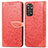 Funda de Cuero Cartera con Soporte Patron de Moda Carcasa S04D para Xiaomi Redmi Note 11 4G (2022) Rojo