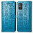 Funda de Cuero Cartera con Soporte Patron de Moda Carcasa S05D para Huawei Honor X10 Max 5G Azul