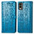 Funda de Cuero Cartera con Soporte Patron de Moda Carcasa S05D para Nokia C32 Azul