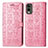 Funda de Cuero Cartera con Soporte Patron de Moda Carcasa S05D para Nokia C32 Rosa