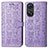 Funda de Cuero Cartera con Soporte Patron de Moda Carcasa S05D para Oppo Reno8 T 4G Morado