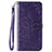 Funda de Cuero Cartera con Soporte Patron de Moda Carcasa S05D para Samsung Galaxy A11 Morado