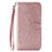 Funda de Cuero Cartera con Soporte Patron de Moda Carcasa S05D para Samsung Galaxy A11 Oro Rosa