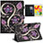 Funda de Cuero Cartera con Soporte Patron de Moda Carcasa Y01B para Apple iPad 10.2 (2020) Negro