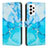 Funda de Cuero Cartera con Soporte Patron de Moda Carcasa Y01X para Samsung Galaxy A52s 5G Azul