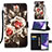 Funda de Cuero Cartera con Soporte Patron de Moda Carcasa Y02B para Samsung Galaxy Note 20 Ultra 5G Negro