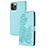 Funda de Cuero Cartera con Soporte Patron de Moda Carcasa Y02X para Apple iPhone 13 Pro Azul Cielo