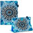 Funda de Cuero Cartera con Soporte Patron de Moda Carcasa Y03B para Apple iPad 10.2 (2021) Azul Cielo