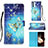 Funda de Cuero Cartera con Soporte Patron de Moda Carcasa Y03B para Samsung Galaxy A35 5G Azul Cielo