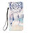 Funda de Cuero Cartera con Soporte Patron de Moda Carcasa Y04B para Samsung Galaxy S22 5G Azul Claro