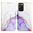 Funda de Cuero Cartera con Soporte Patron de Moda Carcasa Y05B para Samsung Galaxy F02S SM-E025F Purpura Claro