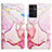 Funda de Cuero Cartera con Soporte Patron de Moda Carcasa YB4 para Samsung Galaxy Quantum4 5G Rosa