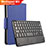 Funda de Cuero Cartera con Teclado para Huawei Mediapad M3 8.4 BTV-DL09 BTV-W09 Azul