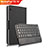 Funda de Cuero Cartera con Teclado para Huawei MediaPad T3 10 AGS-L09 AGS-W09 Negro