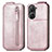 Funda de Cuero Flip para Asus Zenfone 9 Oro Rosa