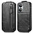 Funda de Cuero Flip para Huawei Honor X7 Negro