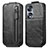 Funda de Cuero Flip para Huawei Honor X7b Negro