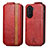 Funda de Cuero Flip para Huawei Nova 10 Rojo