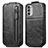 Funda de Cuero Flip para Motorola MOTO G52 Negro