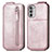 Funda de Cuero Flip para Motorola MOTO G52 Oro Rosa