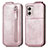 Funda de Cuero Flip para Motorola Moto G53 5G Oro Rosa