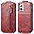 Funda de Cuero Flip para Motorola Moto G53 5G Rojo