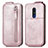 Funda de Cuero Flip para Nokia C3 Oro Rosa