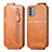 Funda de Cuero Flip para Nokia G22 Marron