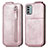 Funda de Cuero Flip para Nokia G22 Oro Rosa