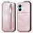 Funda de Cuero Flip para Realme C33 Oro Rosa