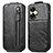 Funda de Cuero Flip para Realme C55 Negro