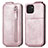 Funda de Cuero Flip para Samsung Galaxy A03 Oro Rosa